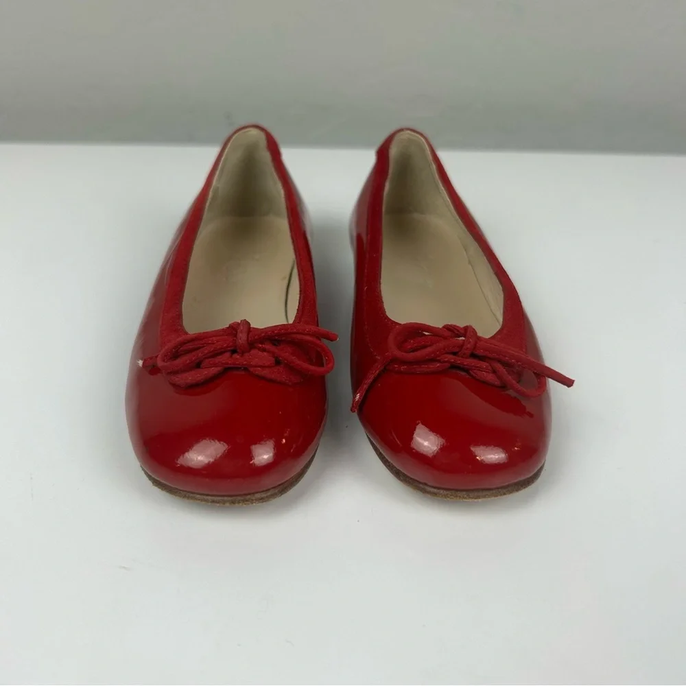 Dior red ballerina flats with bow tops size 25